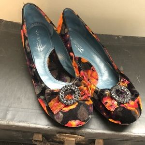 Floral Italian flats
